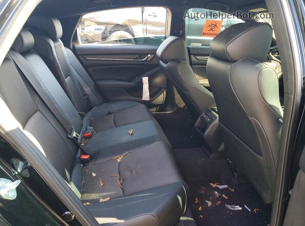 1HGCV1F34NA086745 2022 HONDA ACCORD Black Widok wnętrza z tyłu