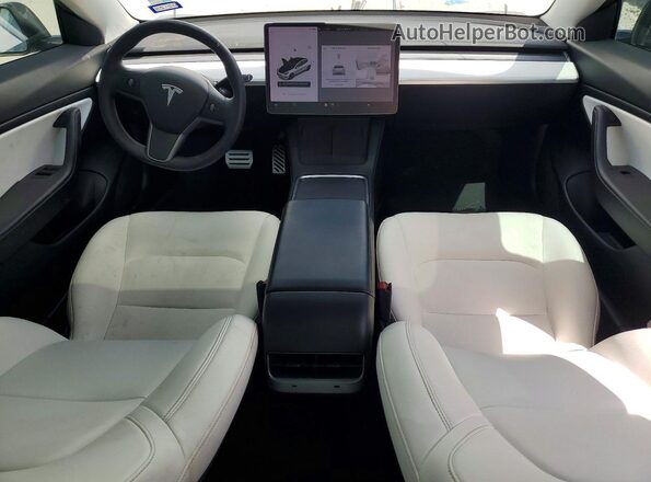5YJ3E1EA5MF853720 2021 TESLA MODEL 3 Белый Вид щитка приборов