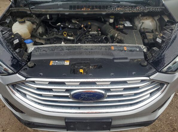 2FMPK4K94KBB53327 2019 FORD EDGE Silver Vista de la etiqueta del VIN