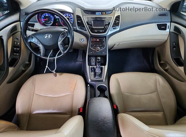 KMHDH4AE9GU629637 2016 HYUNDAI ELANTRA Black Вид щитка приладів