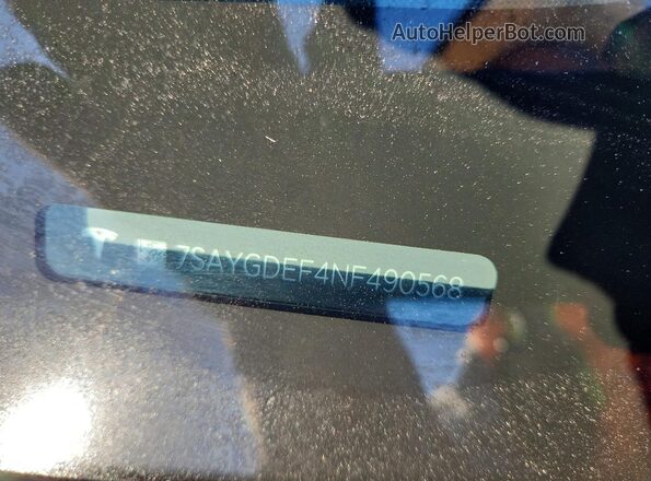7SAYGDEF4NF490568 2022 TESLA MODEL Black 360 interior view