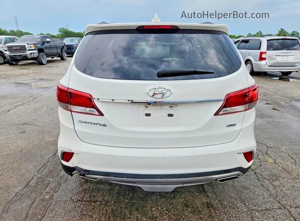 KM8SMDHF4HU171945 2017 HYUNDAI SANTA Белый Вид салона спереди