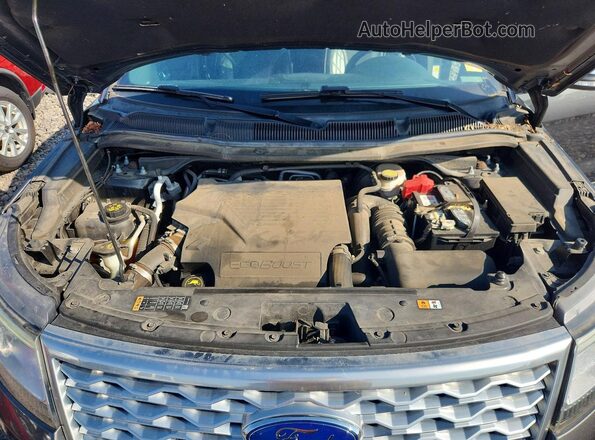 1FM5K8HT0HGC45649 2017 FORD EXPLORER Gray Engine compartment view