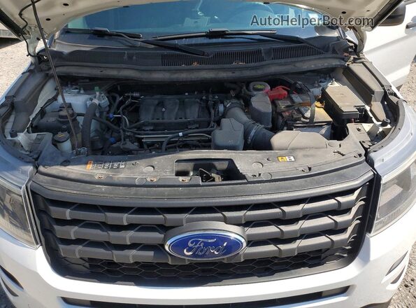 1FM5K8AR2KGB44120 2019 FORD EXPLORER White Widok naklejki z numerem VIN