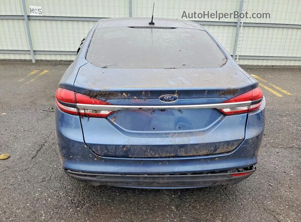3FA6P0HD7JR255135 2018 FORD FUSION Синий Вид салона спереди