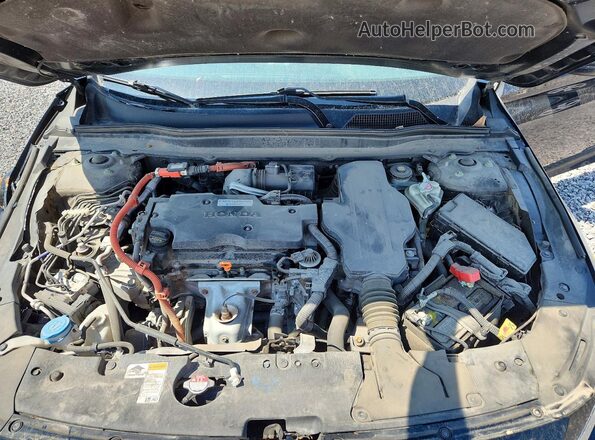1HGCV3F52KA021126 2019 HONDA ACCORD Black ძრავის განყოფილების ხედი
