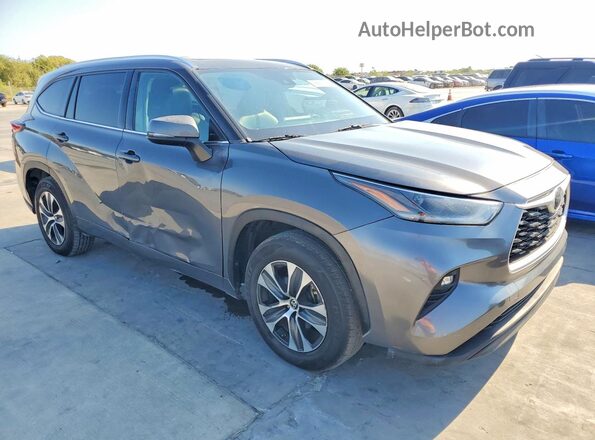 5TDGZRAH0MS051322 2021 TOYOTA HIGHLANDER Gray Դիմացի տեսք