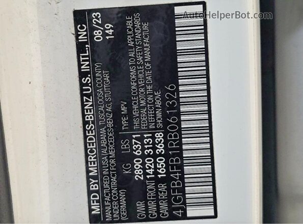 4JGFB4FB1RB061326 2024 MERCEDES-BENZ GLE White Vista interior trasera