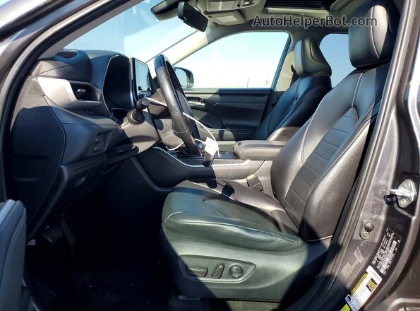 5TDGZRAH0MS051322 2021 TOYOTA HIGHLANDER Gray Առջևի վահանակի տեսք