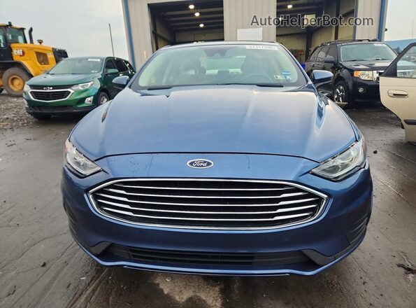 3FA6P0HD1KR203484 2019 FORD FUSION Blue Հետևի տեսք
