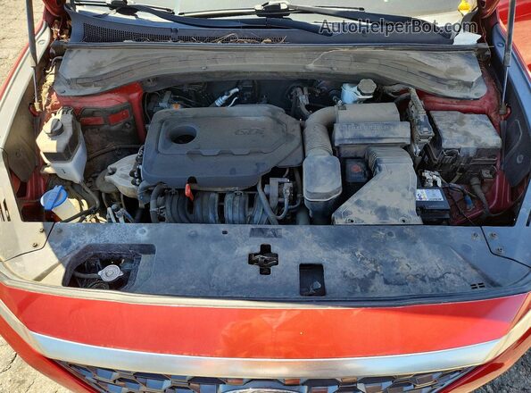 5NMS23AD1KH011873 2019 HYUNDAI SANTA Red VIN sticker view