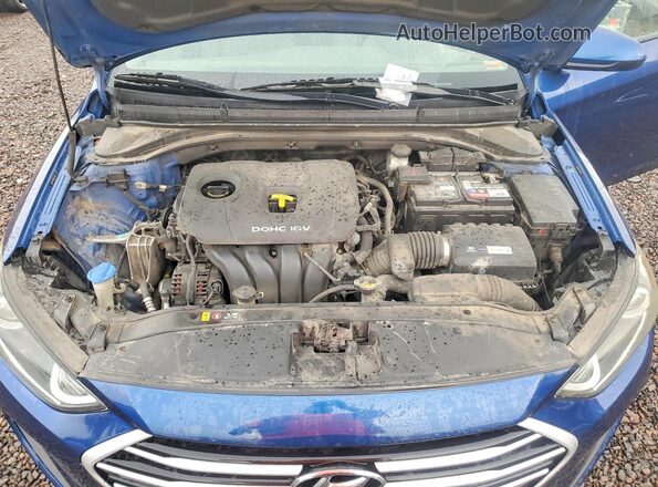 5NPD84LF3HH063559 2017 HYUNDAI ELANTRA Blue Vista del compartimento del motor