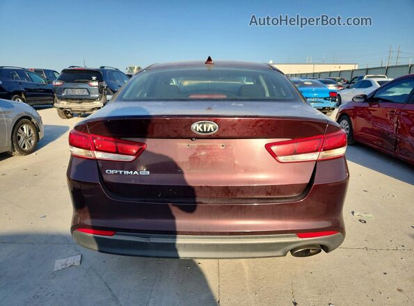5XXGT4L38JG189290 2018 KIA OPTIMA Maroon Вид салону спереду