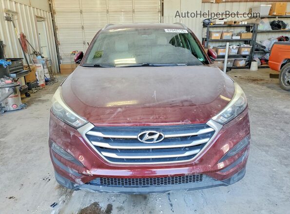 KM8J33A47JU655146 2018 HYUNDAI TUCSON Maroon Vista trasera