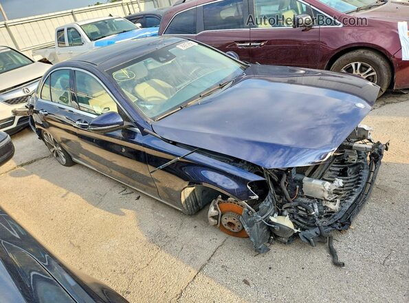 55SWF4JB9GU149887 2016 MERCEDES-BENZ C-CLASS Blue Widok z przodu