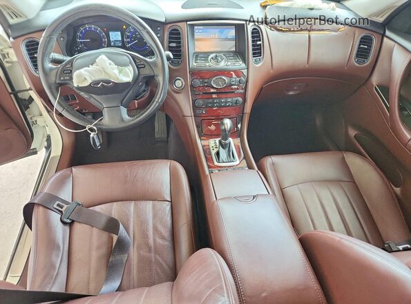 JN1BJ0RP3HM380609 2017 INFINITI QX50 White ხელსაწყოთა პანელის ხედი