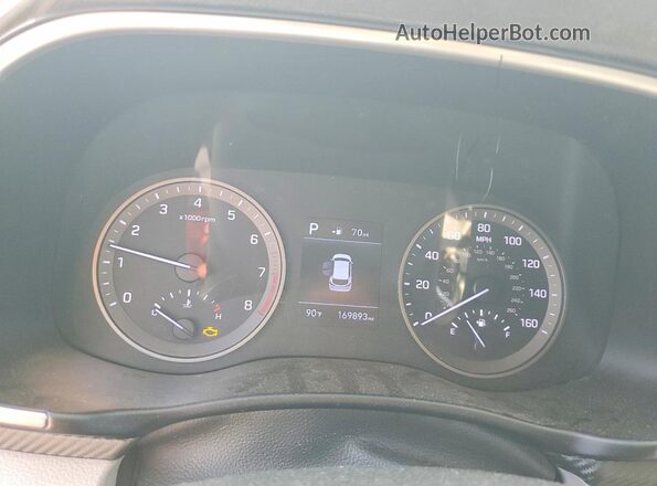 KM8J23A46KU972906 2019 HYUNDAI TUCSON White უკანა სავარძლების ხედი