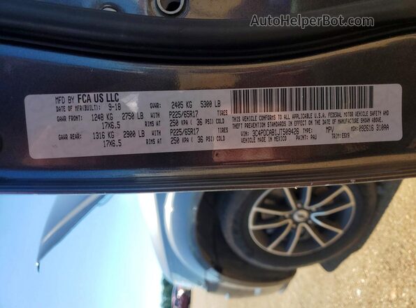 3C4PDCAB1JT509426 2018 DODGE JOURNEY Gray Widok wnętrza 360 stopni