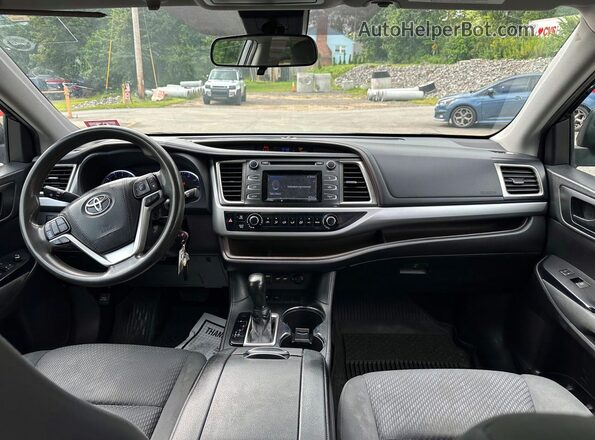5TDZZRFH0KS325407 2019 TOYOTA HIGHLANDER Черный Вид салона спереди