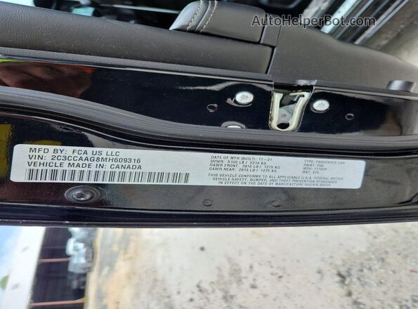 2C3CCAAG8MH609316 2021 CHRYSLER 300 Black Widok naklejki z numerem VIN