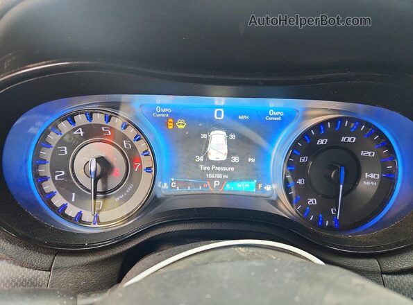 2C3CCAGG3GH321151 2016 CHRYSLER 300 Black Vista del cuadro de instrumentos