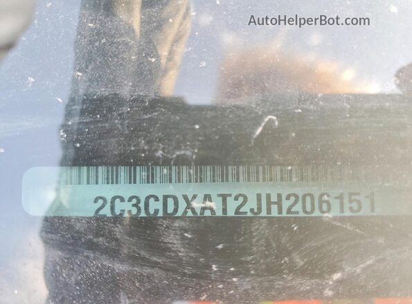 2C3CDXAT2JH206151 2018 DODGE CHARGER Черный Вид наклейки с VIN-кодом