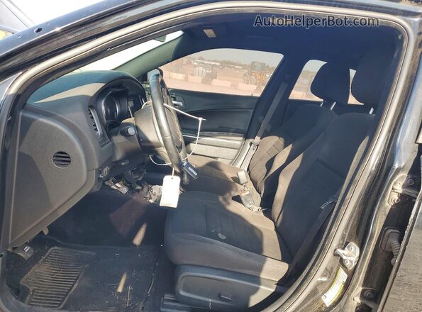 2C3CDXAT2JH206151 2018 DODGE CHARGER Черный Вид салона спереди