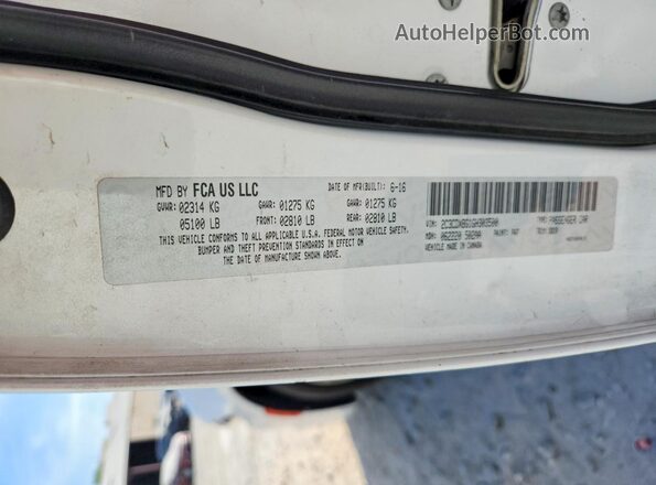 2C3CDXBG1GH303500 2016 DODGE CHARGER Белый Вид подкапотного пространства