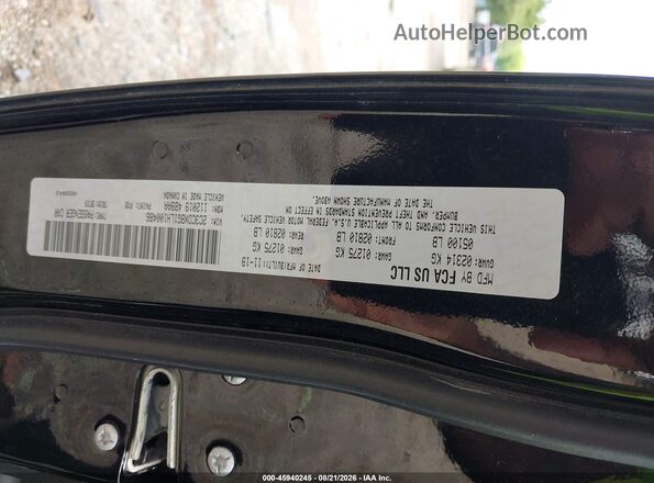 2C3CDXBG1LH100486 2020 DODGE CHARGER Black ძრავის განყოფილების ხედი