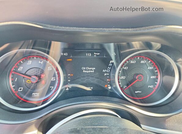 2C3CDXBG1NH239861 2022 DODGE CHARGER White Вид щитка приладів