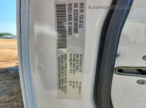 2C3CDXBG1NH239861 2022 DODGE CHARGER White Вид наклейки з VIN-кодом