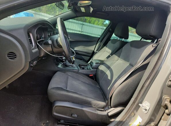 2C3CDXBG3JH273701 2018 DODGE CHARGER Gray Widok wnętrza z przodu