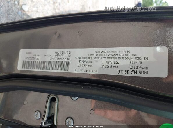 2C3CDXBG3LH100487 2020 DODGE CHARGER Gray Вид підкапотного простору