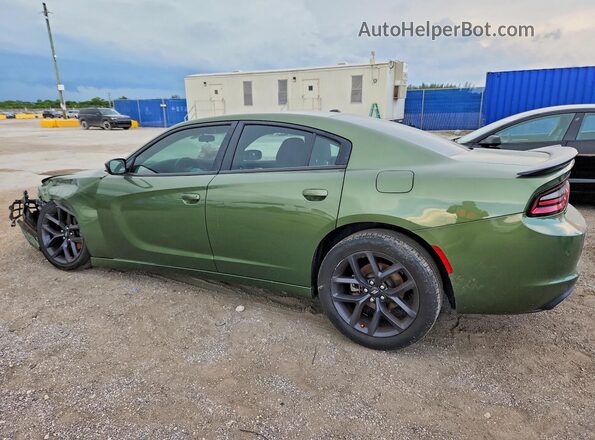 2C3CDXBG3MH600828 2021 DODGE CHARGER Green Задня ліва чверть