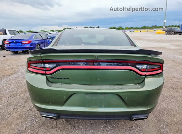 2C3CDXBG3MH600828 2021 DODGE CHARGER Green Вид ззаду