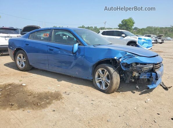 2C3CDXBG5MH632504 2021 DODGE CHARGER Blue Przód prawy
