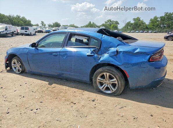 2C3CDXBG5MH632504 2021 DODGE CHARGER Blue Tył lewy