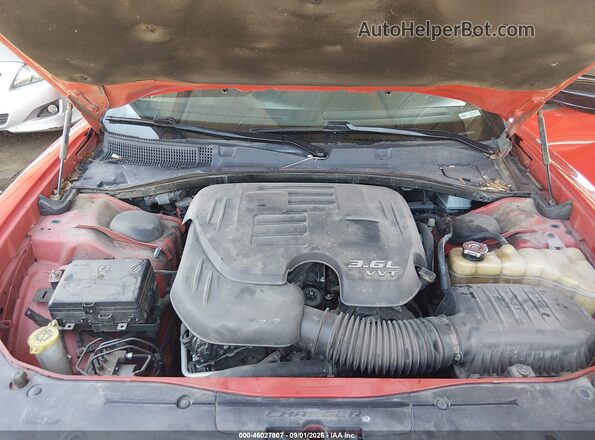 2C3CDXBG6KH505239 2019 DODGE CHARGER Красный Вид сзади