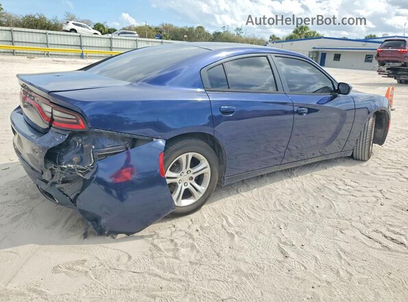 2C3CDXBG8GH199023 2016 DODGE CHARGER Синий Задняя правая четверть