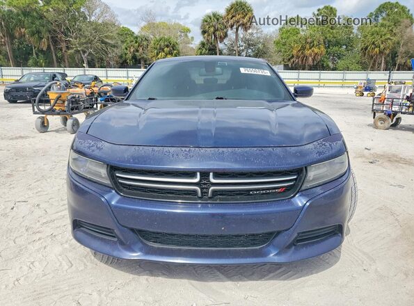 2C3CDXBG8GH199023 2016 DODGE CHARGER Синий Вид спереди