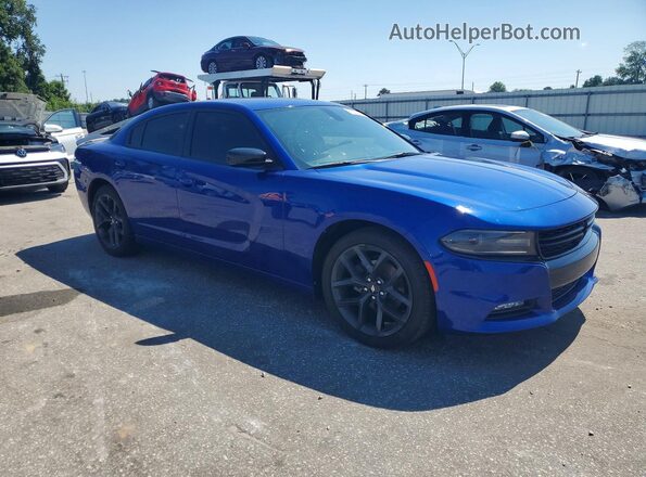2C3CDXBGXKH572233 2019 DODGE CHARGER Blue Առջևի աջ