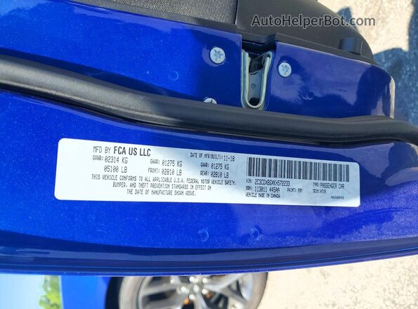 2C3CDXBGXKH572233 2019 DODGE CHARGER Blue Շարժիչի բաժամունքի տեսք