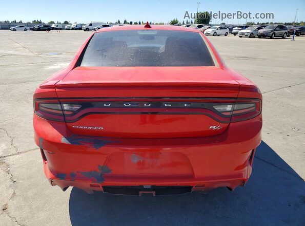 2C3CDXCT0HH556420 2017 DODGE CHARGER Red Вид ззаду