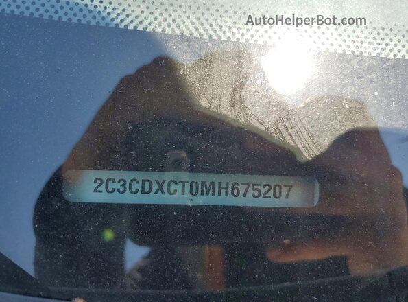 2C3CDXCT0MH675207 2021 DODGE CHARGER White VIN კოდის სტიკერის ხედი