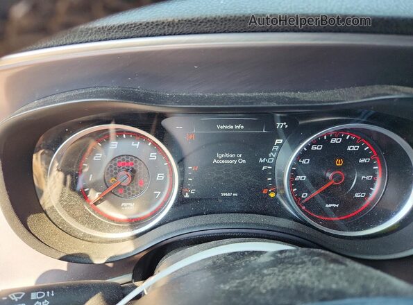 2C3CDXCT1NH259314 2022 DODGE CHARGER Gray Instrument cluster view