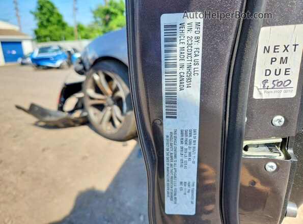 2C3CDXCT1NH259314 2022 DODGE CHARGER Gray VIN sticker view