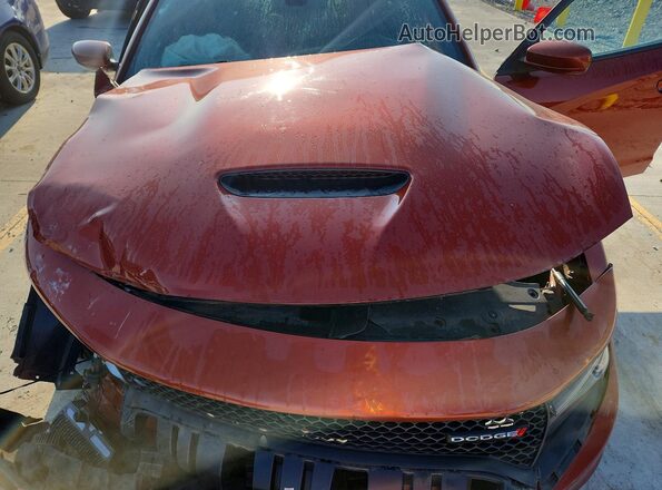 2C3CDXCT3LH204571 2020 DODGE CHARGER Orange Вид задньої частини салону