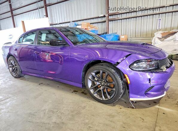 2C3CDXCT5PH639503 2023 DODGE CHARGER Фиолетовый Передняя правая четверть
