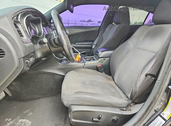 2C3CDXCT6GH186394 2016 DODGE CHARGER Black Вид салону спереду