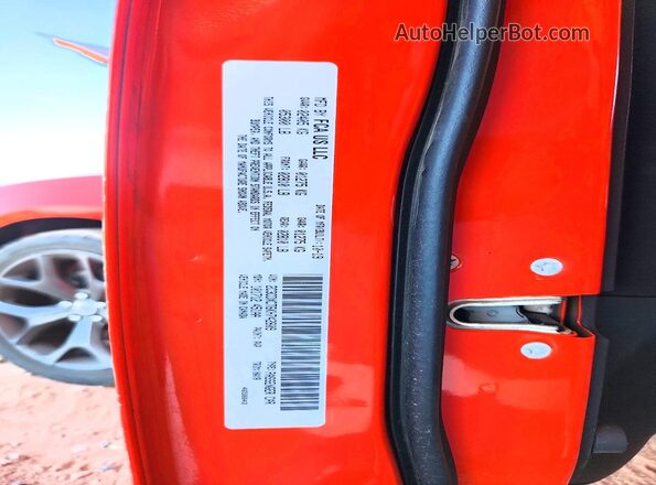 2C3CDXCT6KH742809 2019 DODGE CHARGER Оранжевый Вид наклейки с VIN-кодом